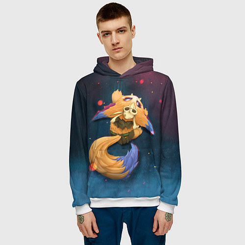 Мужская толстовка Лис / 3D-Белый – фото 3