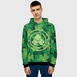 Толстовка-худи мужская Ireland, Happy St. Patricks Day, цвет: 3D-черный — фото 2