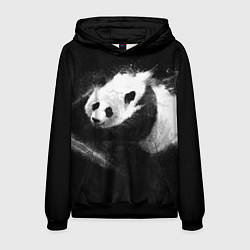 Толстовка-худи мужская Молочная панда, цвет: 3D-черный