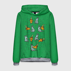 Толстовка-худи мужская Боевая морковь, цвет: 3D-меланж