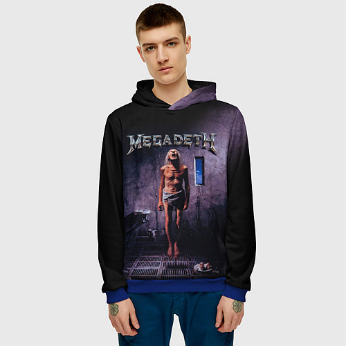 Мужская толстовка Megadeth: Madness / 3D-Синий – фото 3