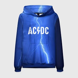 Толстовка-худи мужская AC/DC: Lightning, цвет: 3D-синий
