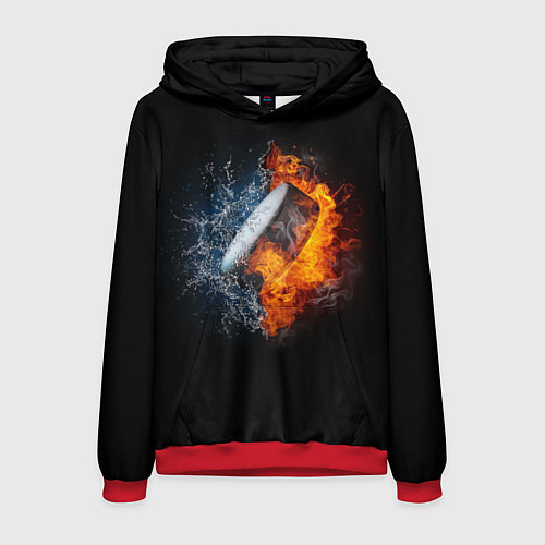 Мужская толстовка Шайба: противостояние / 3D-Красный – фото 1