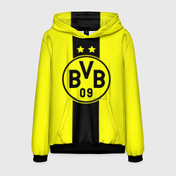 Толстовка-худи мужская BVB FC: Yellow line, цвет: 3D-черный