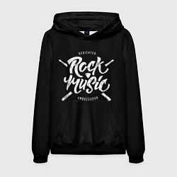 Толстовка-худи мужская Rock Music, цвет: 3D-черный