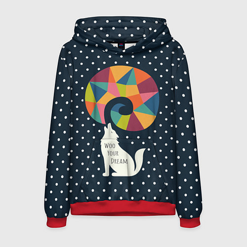 Мужская толстовка Woo Your Dream / 3D-Красный – фото 1