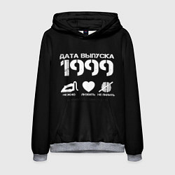 Толстовка-худи мужская Дата выпуска 1999, цвет: 3D-меланж
