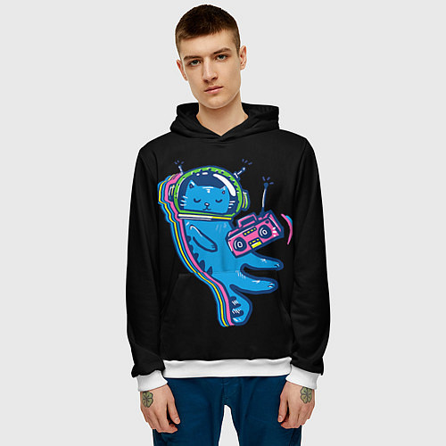 Мужская толстовка Космокот 1 / 3D-Белый – фото 3