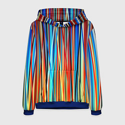 Толстовка-худи мужская Colored stripes, цвет: 3D-синий