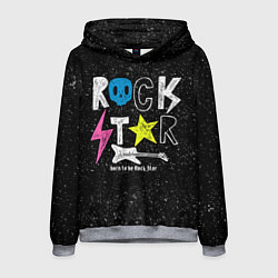 Толстовка-худи мужская Rock Star, цвет: 3D-меланж