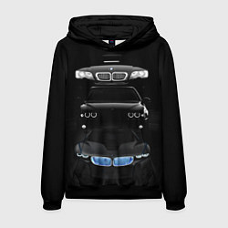 Толстовка-худи мужская BMW - models, цвет: 3D-черный