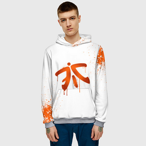 Мужская толстовка Fnatic: White collection / 3D-Меланж – фото 3