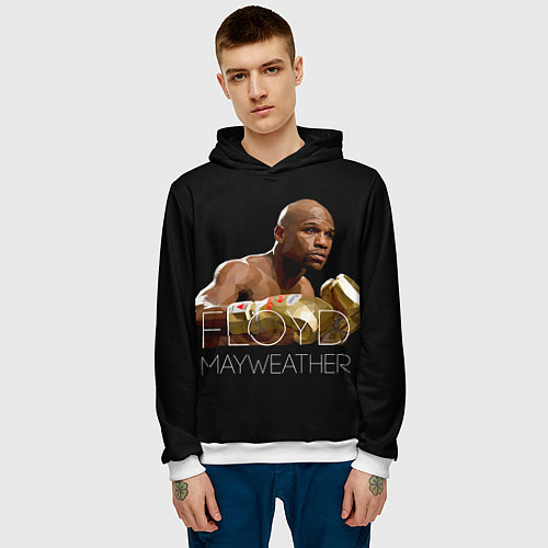 Мужская толстовка Floyd Mayweather / 3D-Белый – фото 3