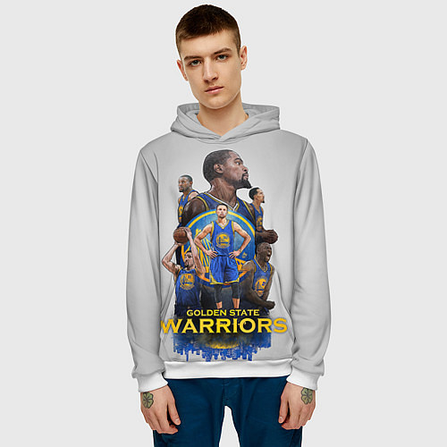 Мужская толстовка Golden State Warriors 9 / 3D-Белый – фото 3