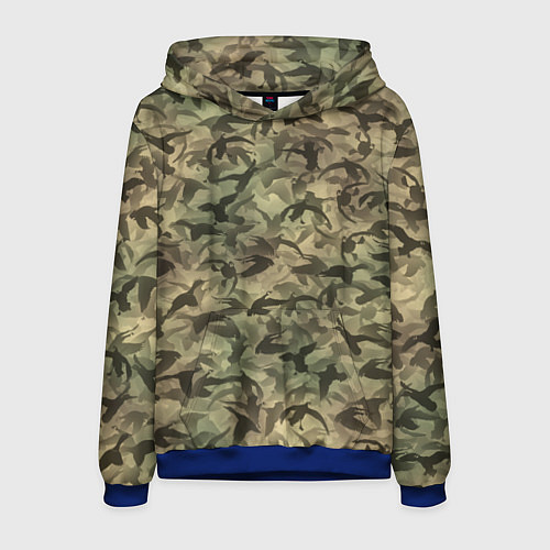 Мужская толстовка Камуфляж с утками / 3D-Синий – фото 1