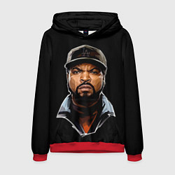 Толстовка-худи мужская Ice Cube цвета 3D-красный — фото 1