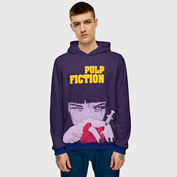 Толстовка-худи мужская Pulp Fiction: Dope Heart, цвет: 3D-синий — фото 2