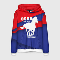 Толстовка-худи мужская CSKA est. 1911, цвет: 3D-белый