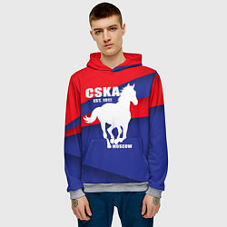 Толстовка-худи мужская CSKA est. 1911, цвет: 3D-меланж — фото 2