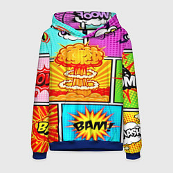 Толстовка-худи мужская Pop Art, цвет: 3D-синий