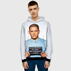 Толстовка-худи мужская Prison Break: Michael Scofield, цвет: 3D-черный — фото 2