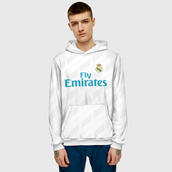 Толстовка-худи мужская Real Madrid, цвет: 3D-белый — фото 2