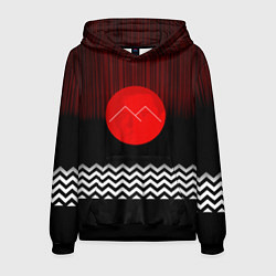 Толстовка-худи мужская Twin Peaks Sun, цвет: 3D-черный
