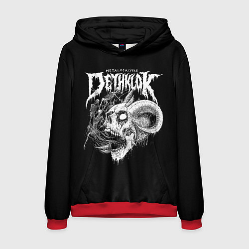 Мужская толстовка Dethklok: Goat Skull / 3D-Красный – фото 1