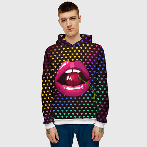 Мужская толстовка Pop art / 3D-Белый – фото 3