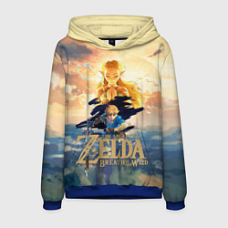 Толстовка-худи мужская The Legend of Zelda, цвет: 3D-синий