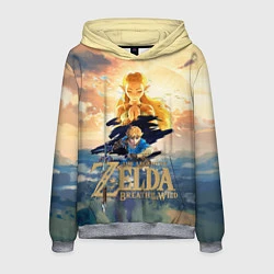 Толстовка-худи мужская The Legend of Zelda, цвет: 3D-меланж
