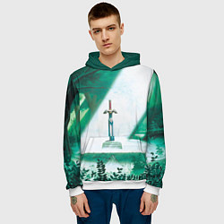 Толстовка-худи мужская The Legend of Zelda, цвет: 3D-белый — фото 2