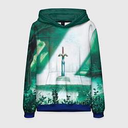 Толстовка-худи мужская The Legend of Zelda, цвет: 3D-синий
