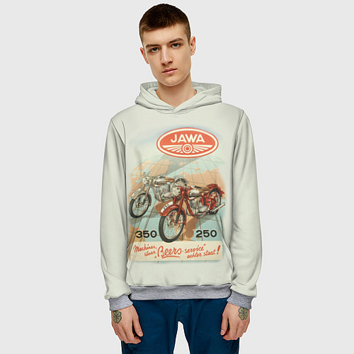 Мужская толстовка JAWA / 3D-Меланж – фото 3