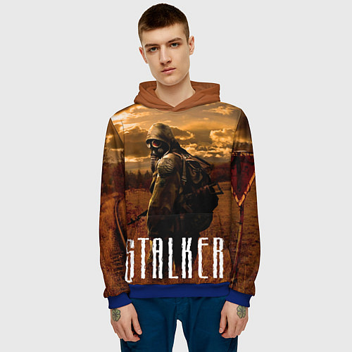 Мужская толстовка STALKER: Radiation / 3D-Синий – фото 3