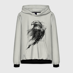 Толстовка-худи мужская Дикий орел, цвет: 3D-черный