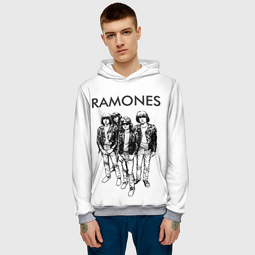 Мужская толстовка Ramones Party / 3D-Меланж – фото 3