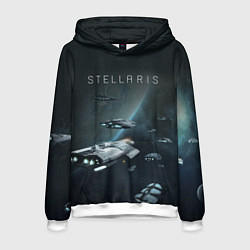 Толстовка-худи мужская Stellaris, цвет: 3D-белый