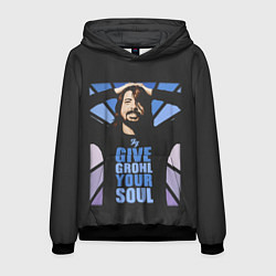 Толстовка-худи мужская Give Grohl Your Soul, цвет: 3D-черный