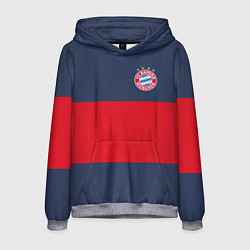 Толстовка-худи мужская Bayern Munchen - Red-Blue FCB 2022 NEW, цвет: 3D-меланж