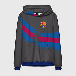 Толстовка-худи мужская Barcelona FC: Dark style, цвет: 3D-синий