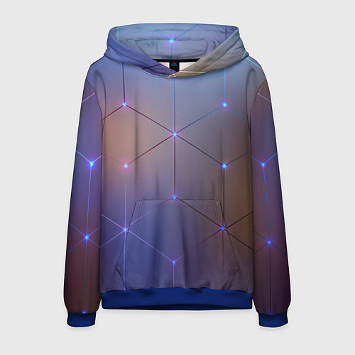 Мужская толстовка НЕЙРОННАЯ СЕТЬ NEURAL NETWORK / 3D-Синий – фото 1