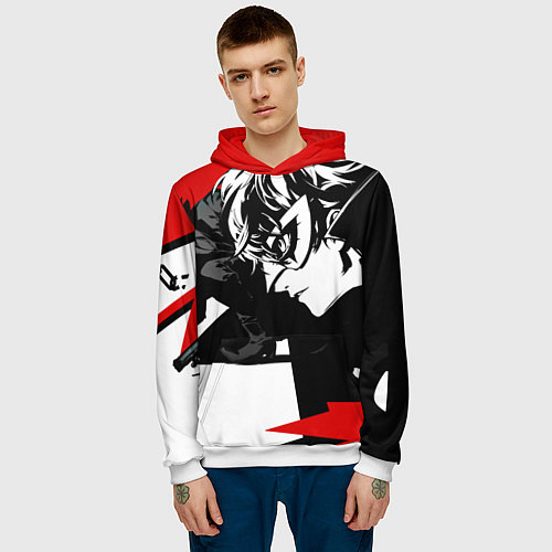 Мужская толстовка Persona 5 / 3D-Белый – фото 3