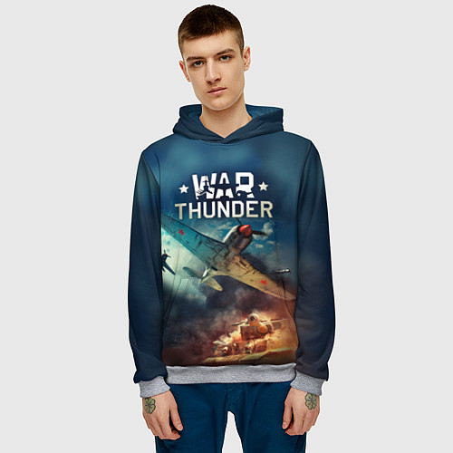 Мужская толстовка Гром войны / 3D-Меланж – фото 3