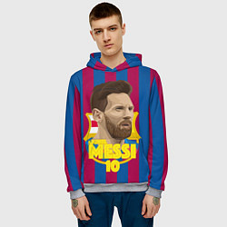 Толстовка-худи мужская FCB Lionel Messi, цвет: 3D-меланж — фото 2