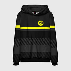 Толстовка-худи мужская FC Borussia 2018 Original #3, цвет: 3D-черный