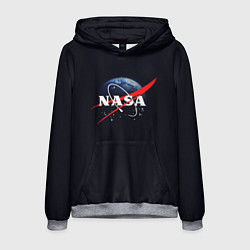 Толстовка-худи мужская NASA: Black Space, цвет: 3D-меланж