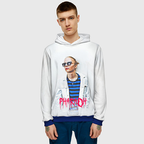 Мужская толстовка Pharaoh: White side / 3D-Синий – фото 3
