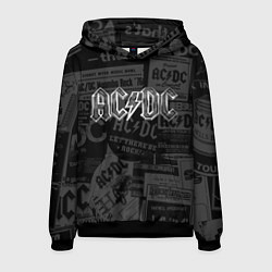 Толстовка-худи мужская AC/DC: Journalese, цвет: 3D-черный
