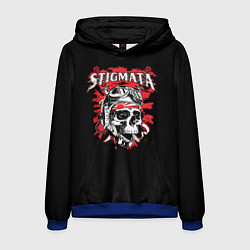 Толстовка-худи мужская Stigmata Skull, цвет: 3D-синий